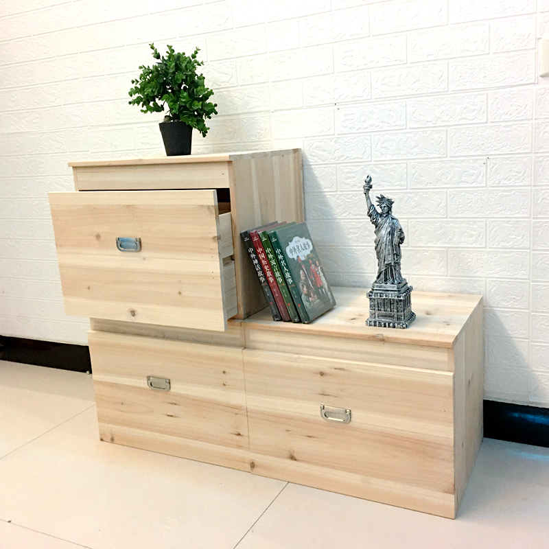 榻榻米木箱子拼床l储物箱卧室地台飘窗柜拼接床加宽实木收纳箱定