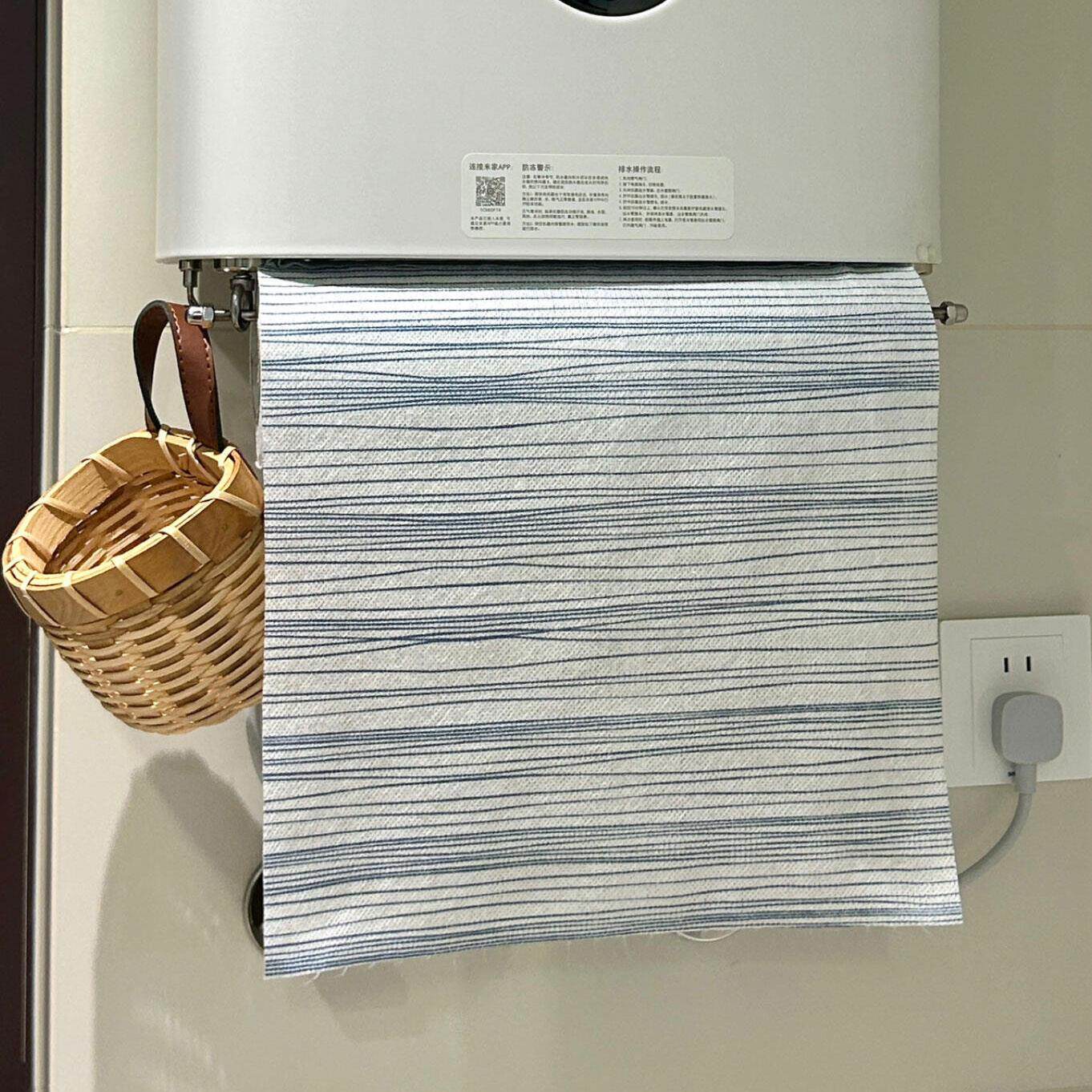 热水器遮挡罩厨房热水器抹布架装饰遮丑免打孔遮挡帘燃气改造架子