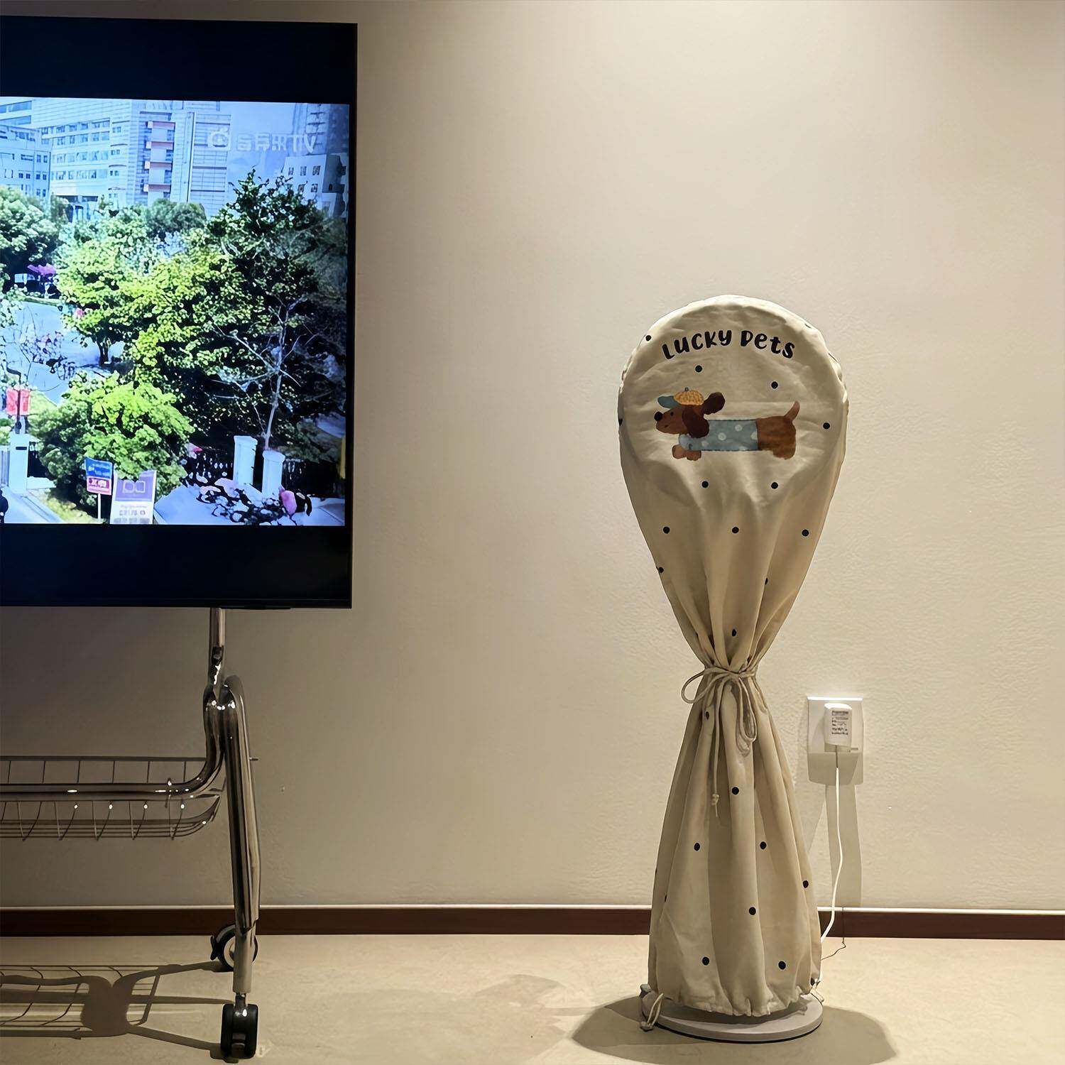 腊肠狗电风扇防尘罩可水洗落地电风扇罩风扇套保护罩塔扇全包立式