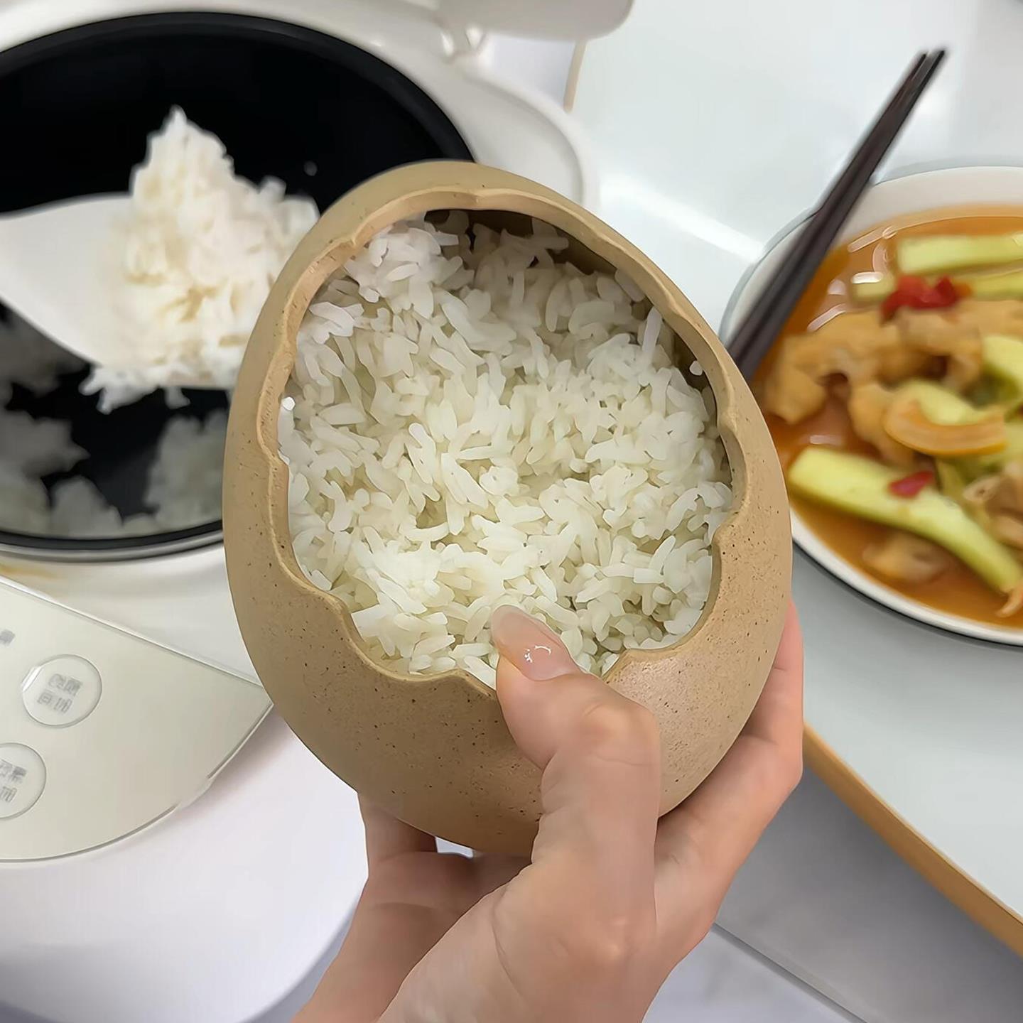 创意蛋壳碗陶瓷一人食稀奇古怪精致碗泡面 面米饭碗2025新款餐具