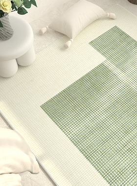 OO长条床边地毯绿色客厅地毯卧室加厚床前沙发茶几毯飘窗地垫