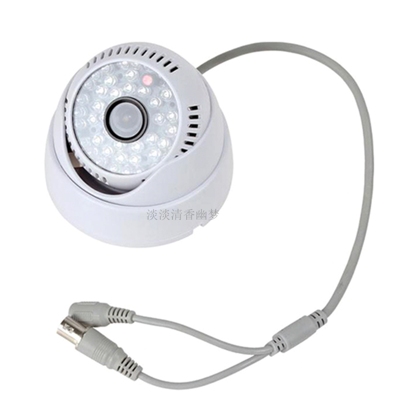 1200线高清监控摄像头广角半球2.1mm室内模拟探头监控器红外夜视