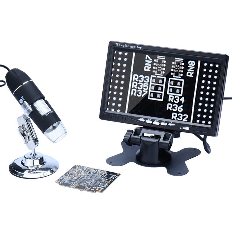 数码显微镜带倍皮肤检测量仪显示屏高电子手持工业放大镜