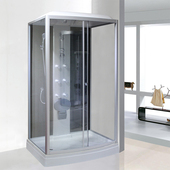 长方形整体房钢化玻璃浴室洗澡间一体式 封闭式