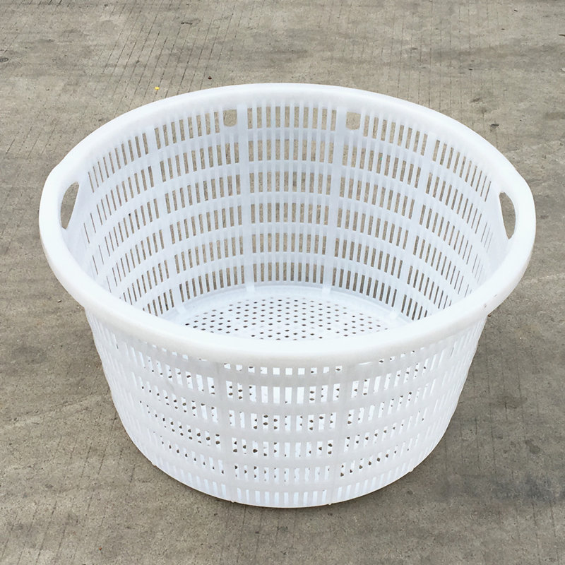 加厚塑料箩筐椭圆形周转篓腰箩大号西瓜筐水产运输框虾篓蛋形箩筐