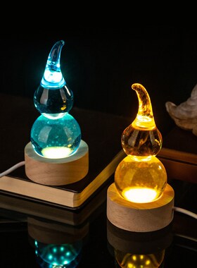 七夕节创意水晶葫芦工艺品酒柜玄关装饰新居礼品家居客厅装饰