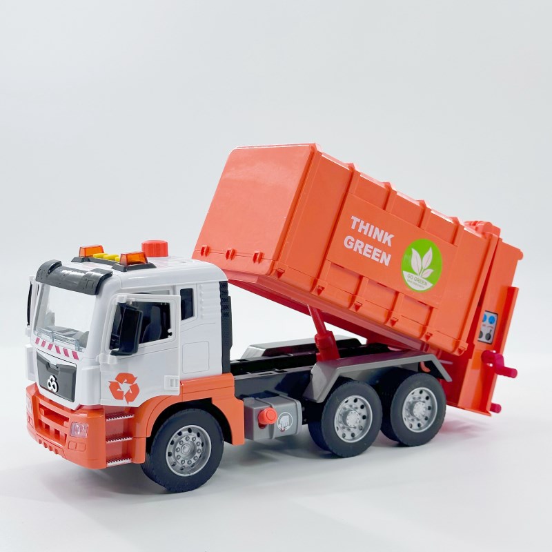 文艺车玩环卫车大号垃圾分类儿童惯性声光塑胶翻斗工程玩具车礼盒
