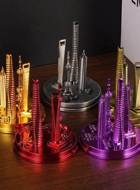 圆底上海东方明珠四件建筑模型创意工艺礼品摆饰旅