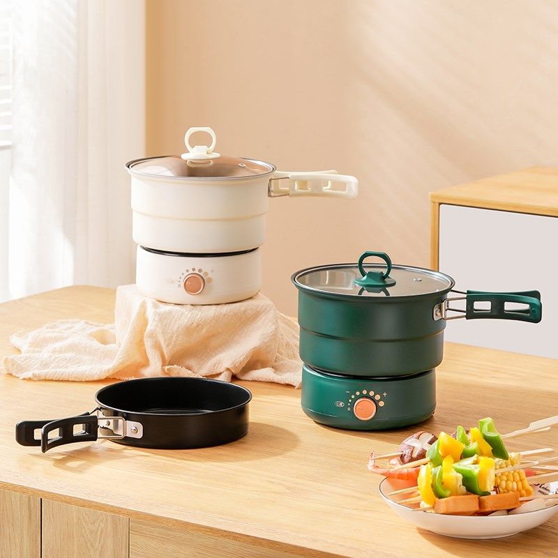 便携式旅行电煮锅宿舍学生电火锅分体一人食锅办公室煮饭