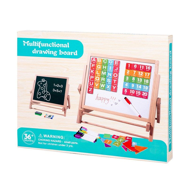 儿童画板实木磁性面益智早教宝宝水彩笔涂色白板,玩具/童车/益智/积木/模型,画板,淘宝优惠券,粉丝福利购,淘宝优惠卷