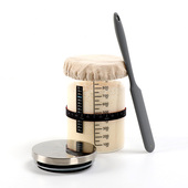 带刻度耐高温玻璃密封罐酵种培养皿鲁邦种天然酵母发酵罐瓶子带盖