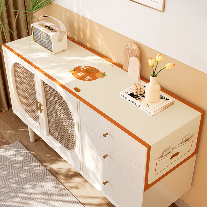 in风电视柜桌布长方形防水防尘免洗盖布玄关柜装饰盖巾茶几台布