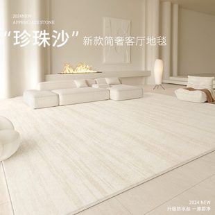卧室地垫家用沙发防水防污奶油风轻奢高级感家用 地毯客厅2024新款