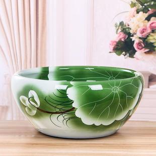 景德镇陶瓷花盆创意室内花盆睡莲碗莲花盆荷花盆植物花盆客厅鱼缸