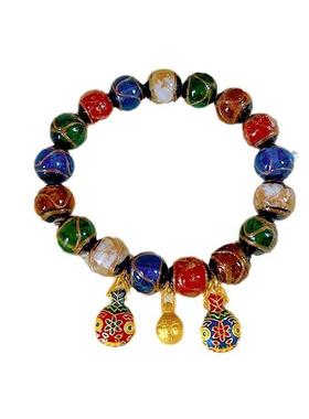 寺庙景区香灰琉璃手串香灰琉璃石多宝吞金兽手饰品天珠玛瑙手炼