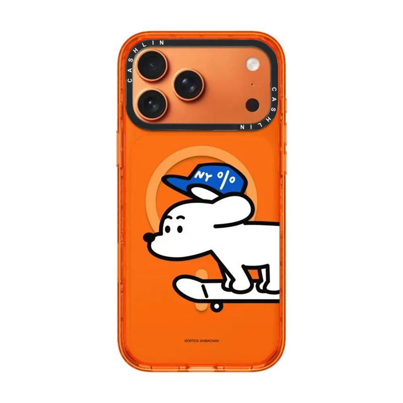 滑板小狗活力橙星宇橙适用iPhone苹果17promax手机壳1
