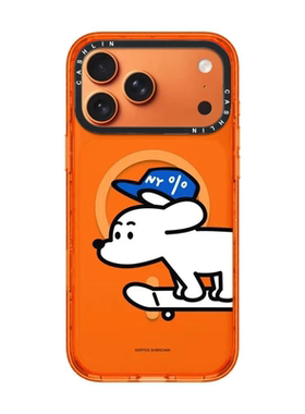 滑板小狗活力橙星宇橙适用iPhone苹果17promax手机壳14promax/15/16plus13proMagSafe磁吸硬壳