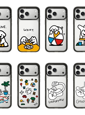 matsui可爱小狗苹果17Promax手机壳适用iPhone16ProMax艺术家创意15plus透明黑框14Pro明星同款13防摔保护套