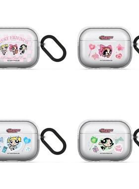 飞天小女警第二弹The Powerpuff Girls耳机套适用AirPods Pro2/3无线蓝牙耳机套AirPods4/3代防摔保护保护套