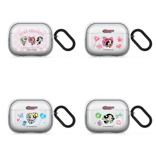 飞天小女警第二弹The Powerpuff Girls耳机套适用AirPods Pro2/3无线蓝牙耳机套AirPods4/3代防摔保护保护套