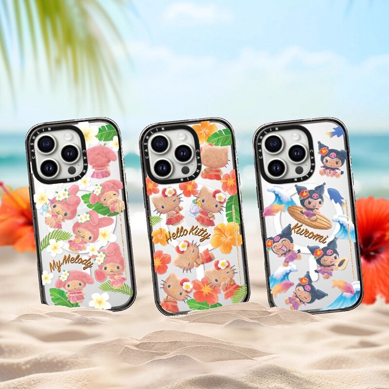 夏威夷风情黑皮KT猫17Pro适用iPhone苹果手机壳14pr