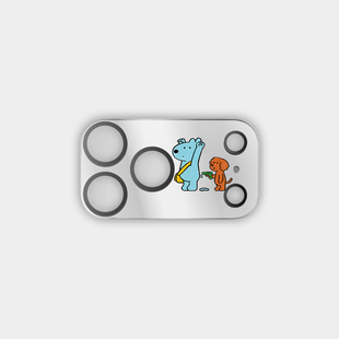 Eteecy可爱狗狗自画像适配所有颜色适用iphone17ProMax苹果17Pro保护贴防刮花保护镜头膜华强北代购