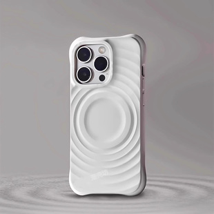 华强北代购顶版白色波纹壳MagSafe波浪Ti适用苹果iPhone17/16/15/ProMax/14/Pro/PMFY磁吸防摔硅胶手机壳