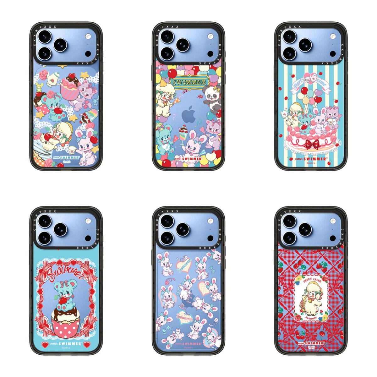 SWIMMER 甜品派对冰川蓝色适用于苹果iPhone18/17ProMax少女心卡通16磁吸手机壳15pm防摔14/13p保护套MagSafe