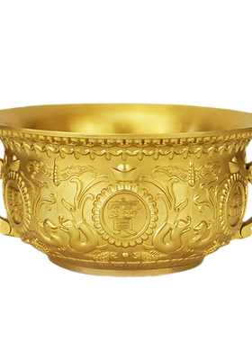 黄铜聚宝盆家居客厅玄关办公室装饰品店铺柜台业礼品工艺礼品摆饰