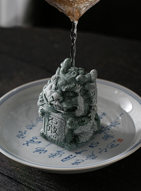 国潮石敢当桌面镇纸茶宠茶玩中式乔迁礼品鱼缸造景客厅装饰品