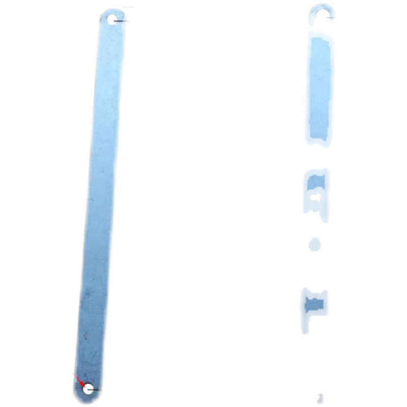 长铁条公分带孔支架斜拉杆固定件铁片连节片一字型角码加长两孔