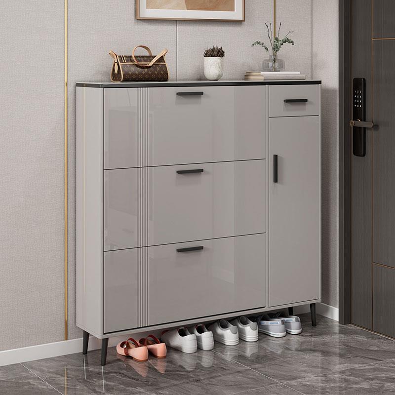 鞋柜家用门口入户2024爆款翻斗式烤漆玄关柜简约现代轻奢超薄简易