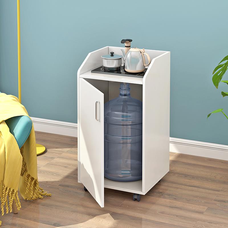 小柜子夹缝茶桌板式餐边柜简易矮柜客厅茶水柜带轮墙边角柜放水桶