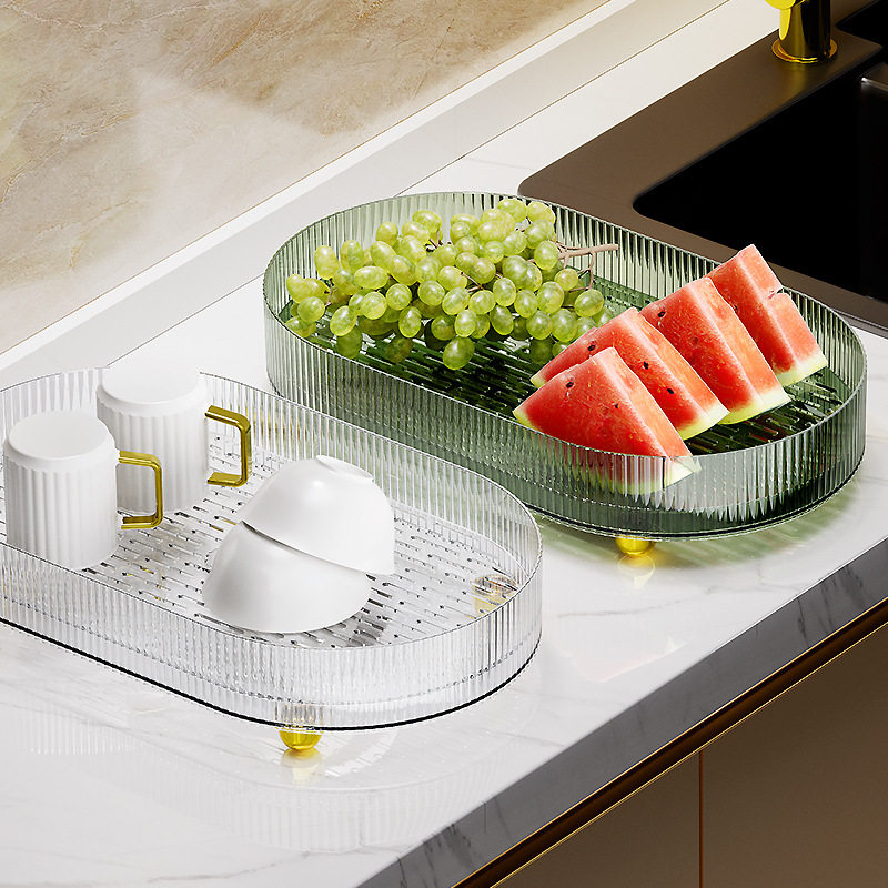 新款 轻奢茶盘双层沥水托盘高级感家用水杯客厅茶几水果盘杯子零,餐饮具,茶盘,淘宝优惠券,粉丝福利购,淘宝优惠卷