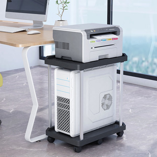 新款 打印机置物架子移动落地带轮电脑主机托架多层打印机支架收