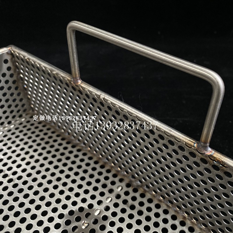定做304不锈钢零件清洗筐316L实验室耐高温灭菌网筐不锈钢网篮