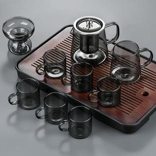 玻璃功夫茶具套装 喝Y茶家用一套 2024新款 轻奢茶壶茶杯茶盘套装