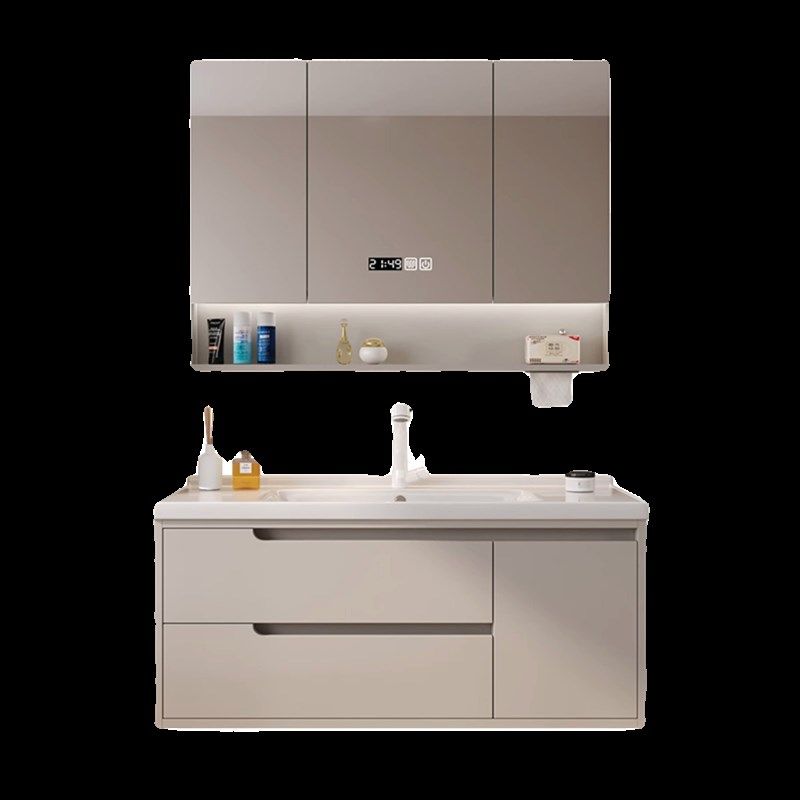 奶油风浴室柜一体盆陶瓷洗脸盆新款洗手盆柜洗漱洗手台,家装主材,浴室柜组合,淘宝优惠券,粉丝福利购,淘宝优惠卷