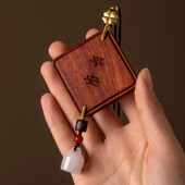 平安喜乐小叶紫檀汽车挂件车内吊饰男女士车载挂饰22新款 高级感