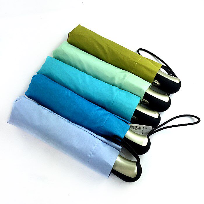 纯色伞全自动雨伞雨伞 三折男女牢固结实摇晃超轻