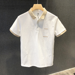 新款 t恤上衣短袖 夏季 男polo衫 印花体恤 翻领半袖 潮流休闲百搭时尚