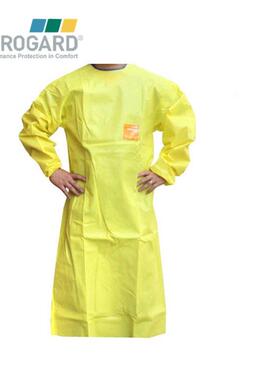 微护佳3000黄色YE30-W-99-214-00带袖围裙安思尔防化学品反穿围裙