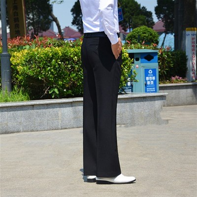 【腰围微弹】高级感四面弹白色不透阔腿裤立挺垂感抗皱Z微喇叭西