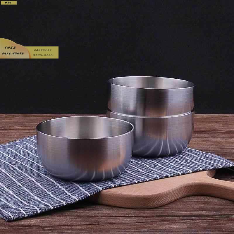 加厚碗单547af160层实碗不心锈钢碗汤泡面碗多用拉面碗不沾碗锅碗