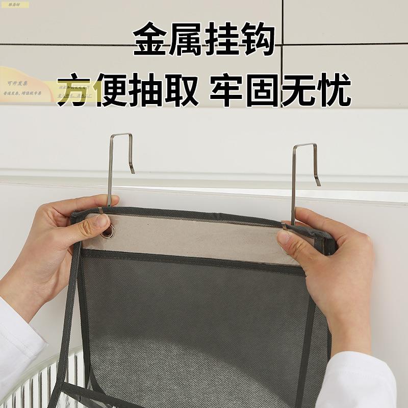 门后收纳挂袋叠布艺可折多层杂玩偶物收纳袋悬式大挂容量置古月云