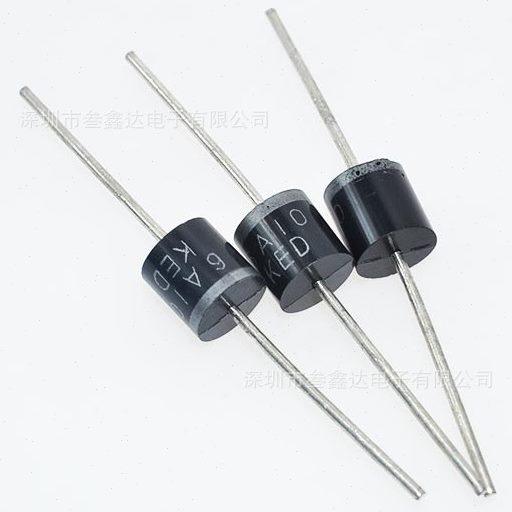 厂家直供直插KED/MIC整流二极管6A10 6A 1200V R-6整流大芯片
