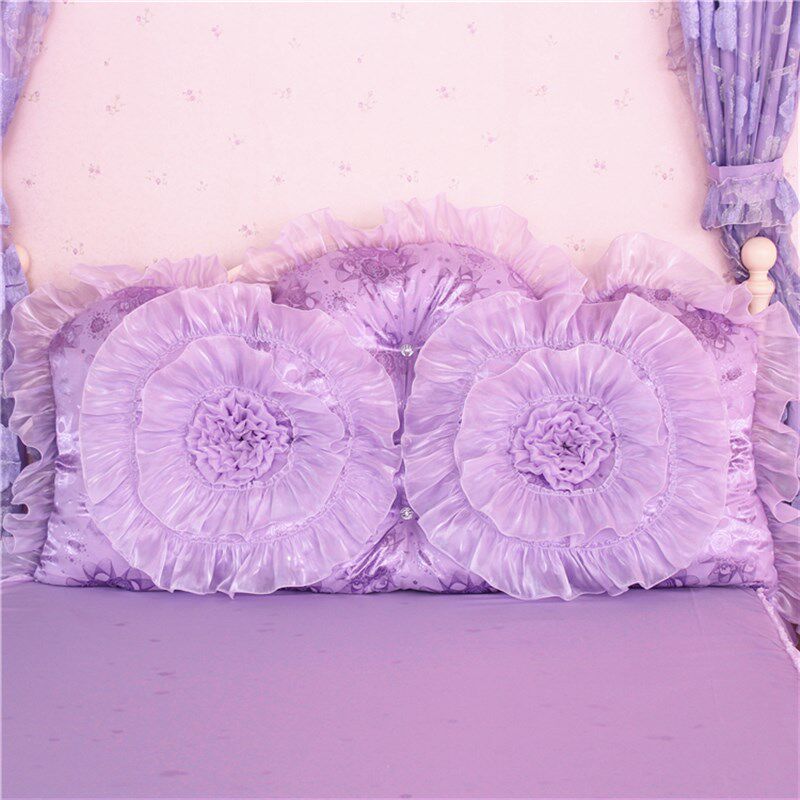 韩版贡缎全棉床头大靠背软包粉色靠垫靠背双人长靠枕婚庆床头靠背