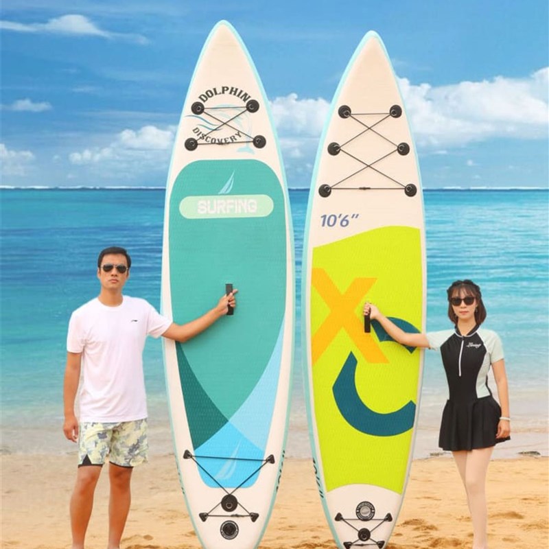 充气SUP桨板无动力水翼板水上竞速冲浪软板划水板瑜伽浮板站立式