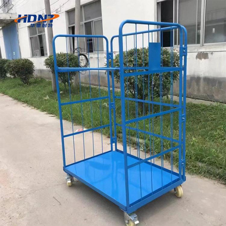 无门款三层折叠物流台车承载500kg车间周转笼车物料载货车