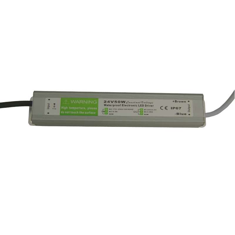 直销24V50W防水电源 24V2.08A户外恒压防水电源 LED灯带开关驱动